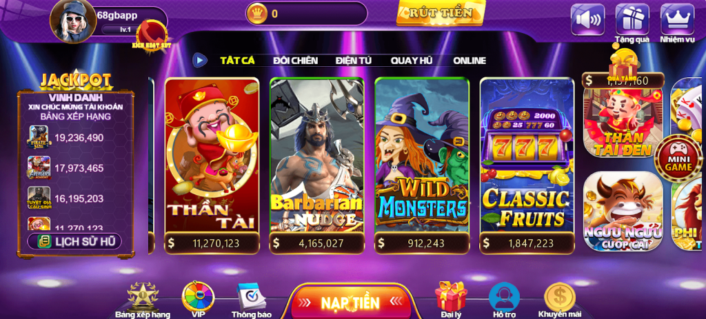 Giới thiệu về 68gb - Cổng game đổi thưởng số 1 Việt Nam 2 Đa dạng thể loại game chính là yếu tố giúp 68gb thu hút đông đảo người chơi