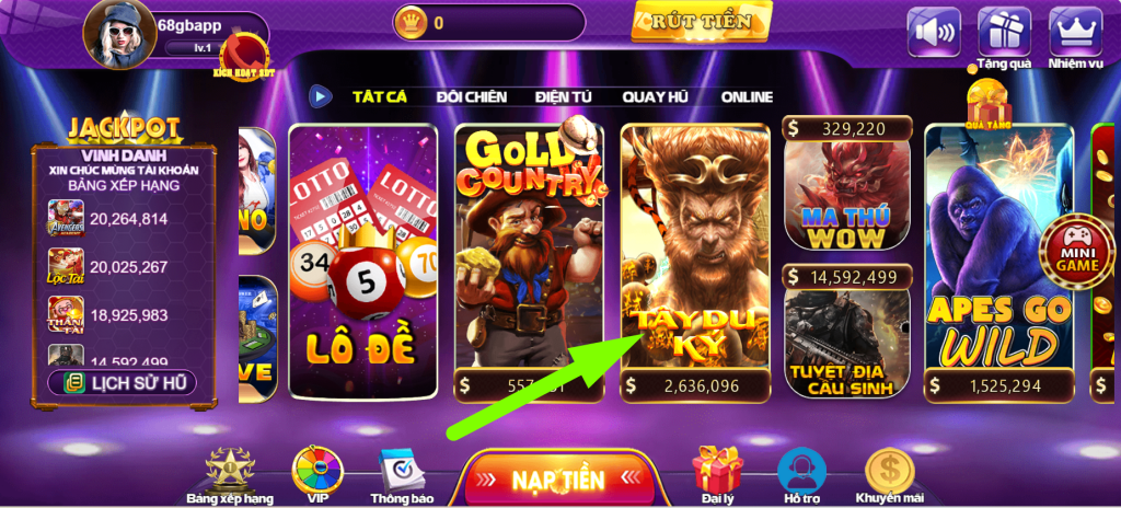 Tây Du Ký 68gb là gì? Cách quay hũ Tây Du Ký ra sao? 1 Game Tây Du Ký 68gb