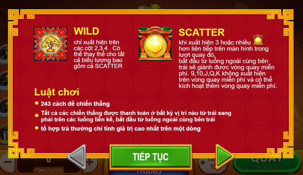 Tài Lộc 68gb - Game nổ hũ hay nhất cơ hội trúng thưởng lớn 2 Mức thưởng của các biểu tượng nổ hũ Tài Lộc trên cổng game 68gb