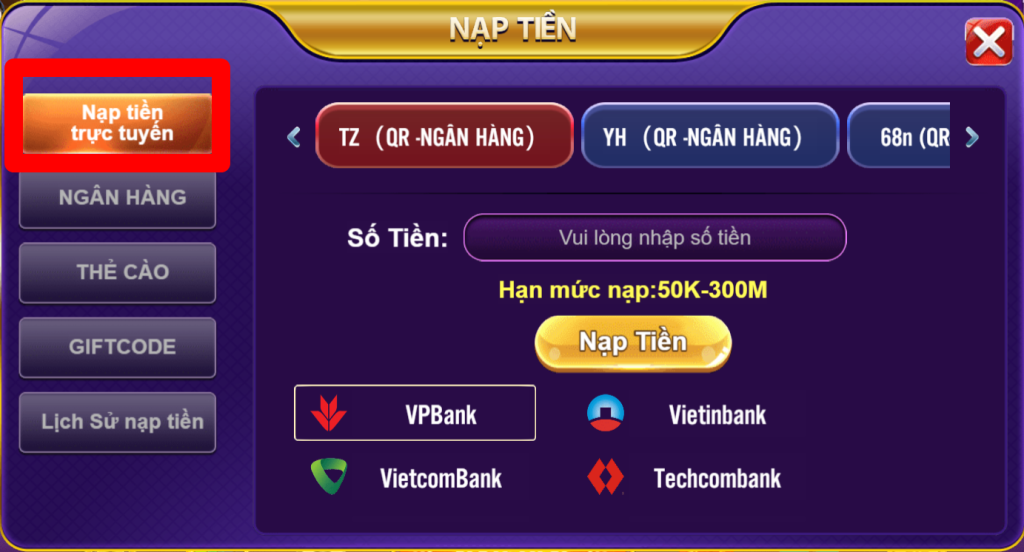 Nạp tiền 68gb - Hướng dẫn chi tiết nhất 4 Nạp tiền trực tuyến tại 68gb