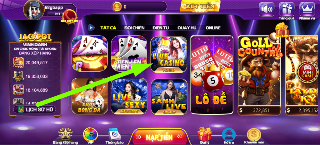 Hướng dẫn chơi live casino 68gb chi tiết & hiệu quả 1 Tìm hiểu khái quát về live casino 68gb