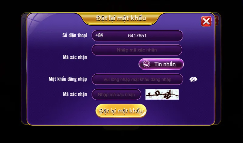 Cách lấy lại mật khẩu 68gb: Nhanh gọn, an toàn cho mọi tài khoản 4 Điền các thông tin, mật khẩu mới cho tài khoản 68gb