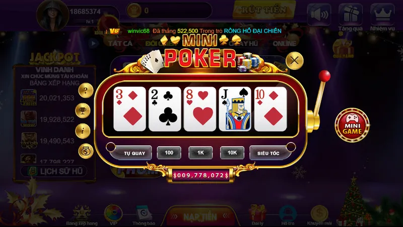 Các mini game 68gb - Kho game nhỏ, cơ hội nhận thưởng cực lớn 4 Mini poker đơn giản, bắt mặt với tỷ lệ nhận thưởng lớn