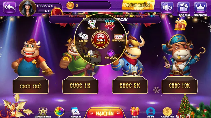 Các mini game 68gb - Kho game nhỏ, cơ hội nhận thưởng cực lớn 2 Người chơi có thể vào mini game dù đang ở giao diện nào